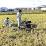 堂ヶ山町の水田での土壌調査(4)