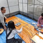 温泉水自動灌漑装置製作中(2)