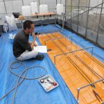 温泉水自動灌漑装置製作中(3)